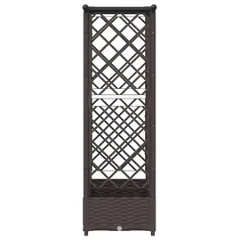 vidaXL Hochbeet mit Rankgitter und Dach 164 x 40 x 123 cm Braun