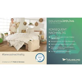 Häussling Daunenliebling Dauneneinziehdecke leicht, wollweiß, 155x220 cm