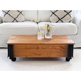 Couchtisch Truhe Wohnzimmertisch Sofatisch Holz massiv vintage shabby loft