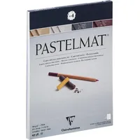 Clairefontaine Zeichenblock Pastelmat 12 Blatt 18 x 24 cm dunkelblau/hellblau/rot/gelb