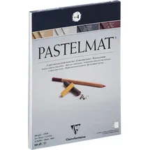Clairefontaine Zeichenblock Pastelmat 12 Blatt 18 x 24 cm dunkelblau/hellblau/rot/gelb