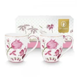 Pip Studio Jolie Tulip Becher 0,45 l Pink 2 St.