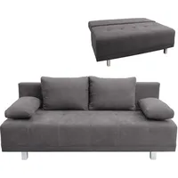 Schlafsofa - graubraun - mit Staukasten - 194 cm