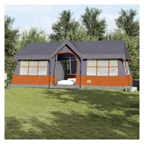 vidaXL Kuppelzelt Grau/Orange