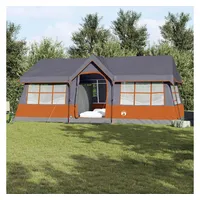 vidaXL Kuppelzelt Grau/Orange