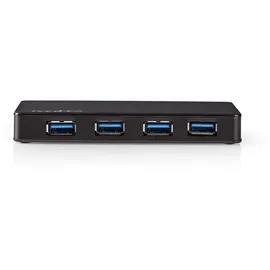 Nedis USB-Hub - - USB 3.2 Gen 1 - 5 Gbit/s - Externen Netzteil - 2 5-Zoll-Festplatten - Typ C - Schwarz