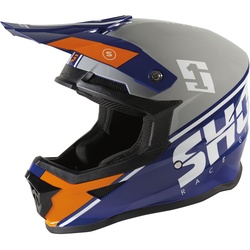 Shot Furious Spirit Motocross Helm, grau-blau, Größe S für Männer