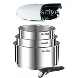 TEFAL INGENIO EMOTION INOX TOPFSET 5-TEILIG TÖPFE + SIEBDECKEL ABNEHMBAREN GRIFF