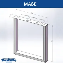 DanDiBo Ambiente Tischbeine 96662 72 x 62 cm