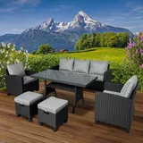 Brast Delight Loungeset schwarz/grau