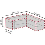LC Garden Schutzhülle für Ecklounges M 240/90 x 240/90 x 65 cm Grau