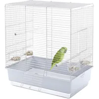 Imac Dora Plus Käfig für Nymphensittiche und Wellensittiche, verzinkt, Eisblau