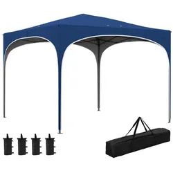 Outsunny Pavillon, LxBxH: 295 x 295 x 255 cm - blau