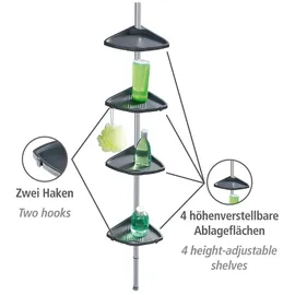 Wenko Teleskop-Duschecke Compact Aluminium, Silber