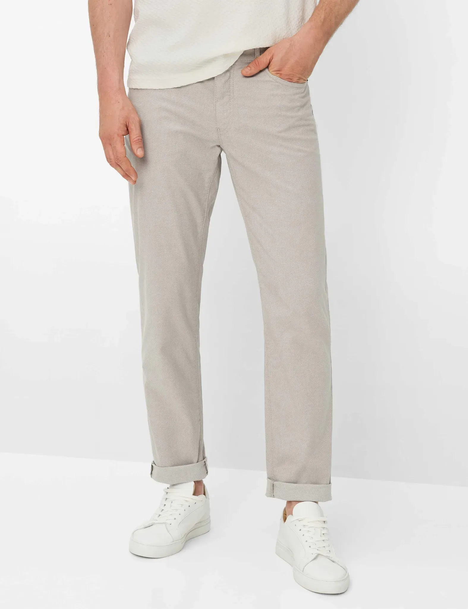 Brax Herren Five-Pocket-Hose Style CADIZ BEACH, hellbeige, Gr. 38/30