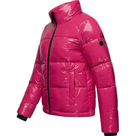Ragwear Shiny Damen Winterjacke warm aus glänzendem Material mit (Abnehmbarer) Kapuze Roobie YOUMODO Fuchsia Gr. M (38), pink Außenmaterial: 100% Polyester. Innenfutter: 100% Polyester.