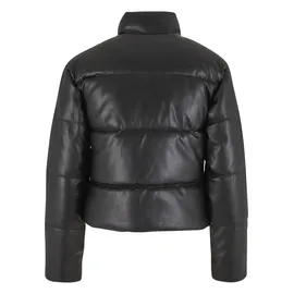 URBAN CLASSICS Synthetic Leather Steppjacke Black 5XL