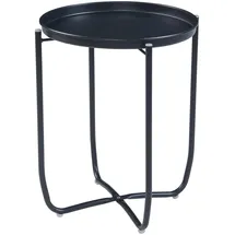 [en.casa] Sandefjord Beistelltisch Ø 40 x 53 cm Schwarz