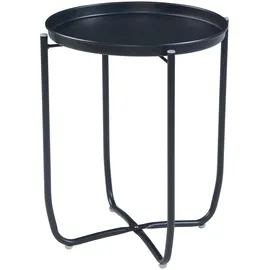 [en.casa] Sandefjord Beistelltisch Ø 40 x 53 cm Schwarz