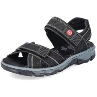 Rieker Damen Klassische Sandalen 68851, Frauen Sandalen,Sommerschuhe,Freizeitschuhe,offene Schuhe,Strandschuhe,schwarz (02),37 EU / 4 UK