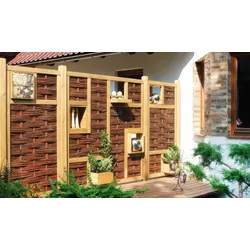 Pflanzkasten Warschau – Fenstereinsatz aus Weide, braun – praktisch für Dekoration – ideal für Sichtschutz Warschau im Garten & Terrasse