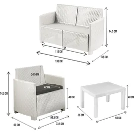 Dmora Vieste Loungeset weiß