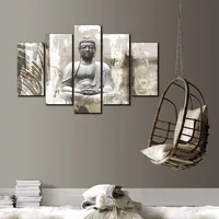 Art for the home - Leinwandbilder Set Buddha Xxl (5 St.) 150x100cm