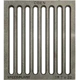 SPEEDPLANT Hochwertiger Ascherost 19,7 x 22 cm Ofenrost Kaminrost Liegerost Tafelrost Feuerrost - Premiumqualität, Stärke 13 mm