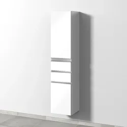 Hochschrank Anschlag links 2morrow (L2271L) 1615x350x350 Weiß-Glanz