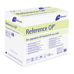 Meditrade Reference® OP-Handschuh, Einmalhandschuh aus Latex, leicht gepudert, steril, 1 Packung = 50 Paar, Größe 7