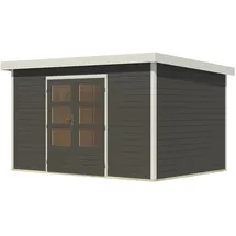 Karibu Pluto 7 3,90 x 2,73 m Terragrau/Weiß