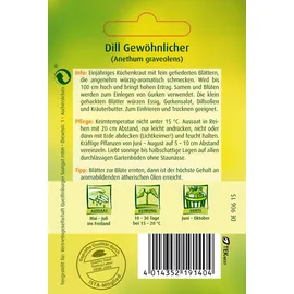 Quedlinburger Saatgut Dill, Gewöhnlicher