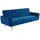vente-unique Schlafsofa Klappsofa 3-Sitzer - Samt - Dunkelblau - POLANI