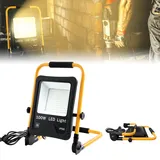 ACXIN LED Baustrahler inkl. Standgestell, 100W 8500LM LED Fluter Floodlight mit 3M Kabel und Wasserdicht IP66 für Garage, Garten, Sportplatz, Baustelle, Wasserdicht IP66, 100W Warmweiß
