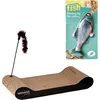 Best Direct® Magic Fish - Scratch N Play Katzenspielzeug zappelnder Fisch & Kratzpappe