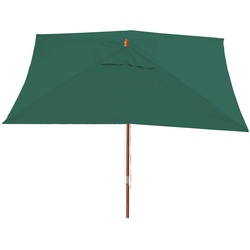 Sonnenschirm Lissabon, Gartenschirm Marktschirm, 3x4m Polyester/Holz 6kg ~ grün
