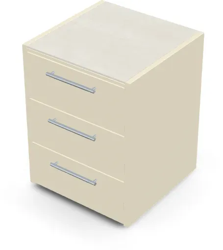 Brabura CT 60 Schubladenmodul - Iron Frost / Perle Blanche / Silberner Griff