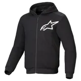 Alpinestars Chrome V2 Sport Motorrad Zip Hoodie Schwarz/Weiß 2XL