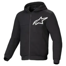 Alpinestars Chrome V2 Sport Motorrad Zip Hoodie Schwarz/Weiß 2XL