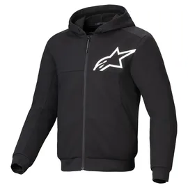 Alpinestars Chrome V2 Sport Motorrad Zip Hoodie Schwarz/Weiß 2XL
