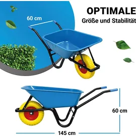 BITUXX Schubkarre 100 l 250 kg