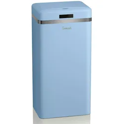 SWAN Retro Mülleimer mit Automatisch öffnender Sensor, Metall, 45 L, Vintage-Design, SWKA4500BL, Blau