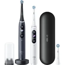 Oral-B iO Series 8 black onyx + 2. Handstück white alabaster + Aufsteckbürste