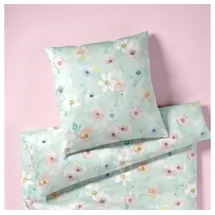 ELEGANTE Bettwäsche Pastel Jersey Aqua 135 x 200 cm + 80 x 80 cm