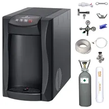 BieTal BieTal® Sprudelwassergerät Tafelwasseranlage Heißwasser Piccola HOT 15 Fizz schwarz SET