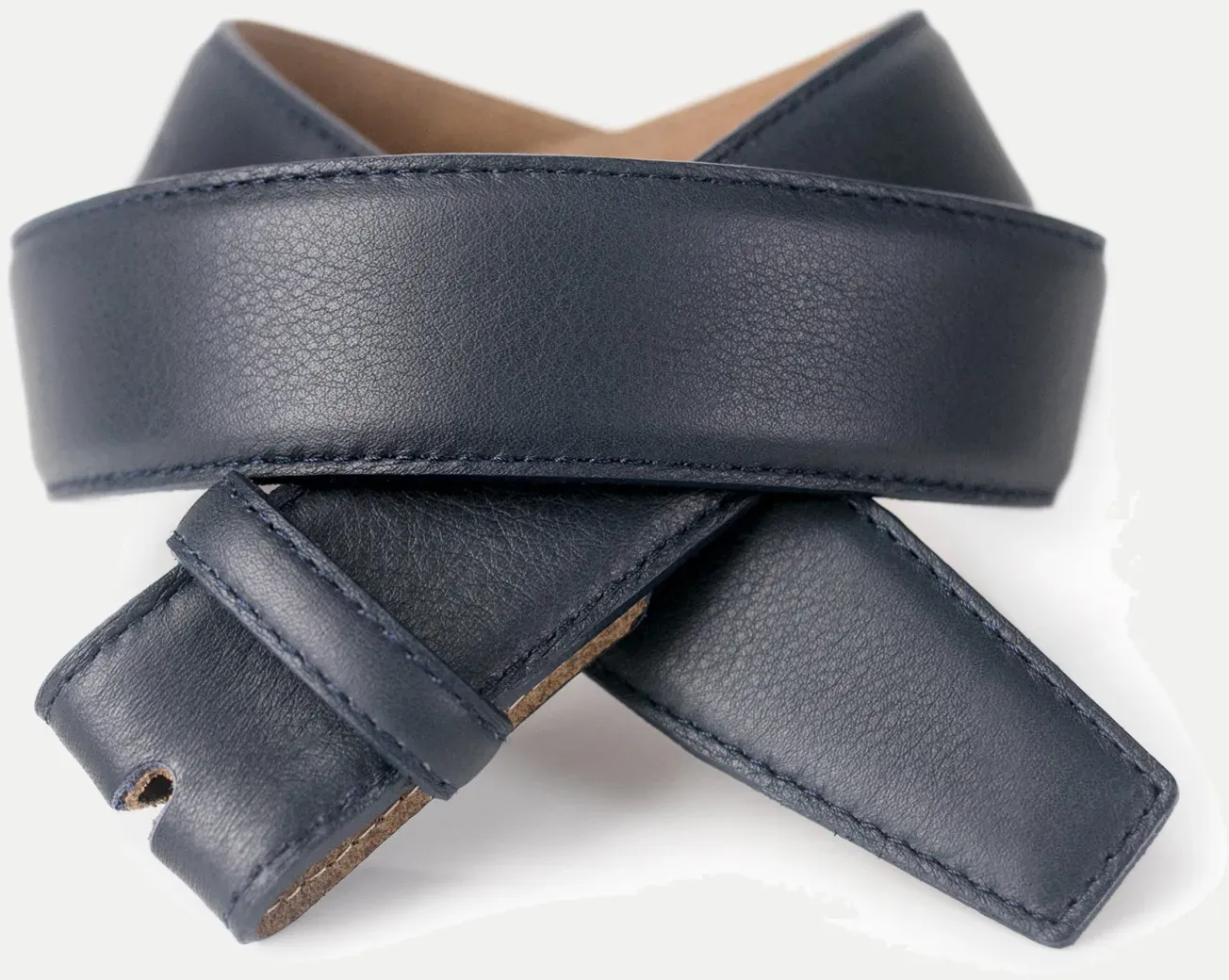 Ledergürtel Blau 90