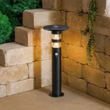 esotec Solar außen PIR-Standleuchte Casoli 55 cm schwarz IP44 wetterfest 102747 - Schwarz