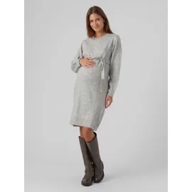 MAMA LICIOUS Mamalicious Umstandskleid MLNEWANNE L/S ABK KNIT DRESS A. NOOS Regular Fit, mit Rundhalsausschnitt, kurz, Langarm grau XL (42)