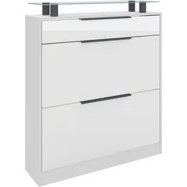 borchardt Möbel Tom 89 x 104 x 24 cm weiß hochglanz