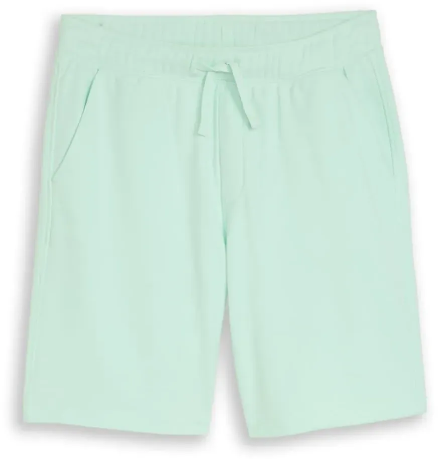 TOM TAILOR Jungen Basic Sweat-Shorts, grün, Uni, Gr. 152
